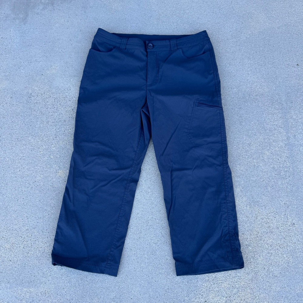 Eddie Bauer Horizon Navy Blue Capri Pants Women 4‎ Hiking Travel Outdoor